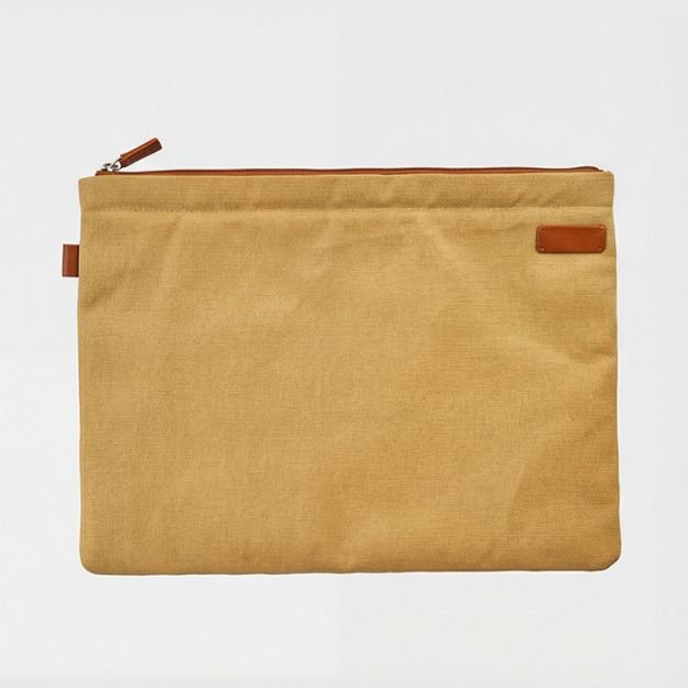 Upcycled Canvas & Leather Laptop Sleeve
